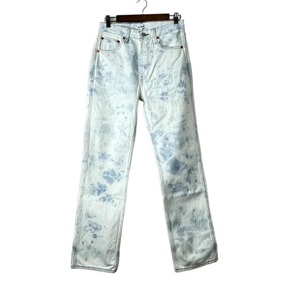 Re/Done Sunbleach 90's Acid Wash Straight-Leg Jeans NWT Size 26 - Picture 2 of 9